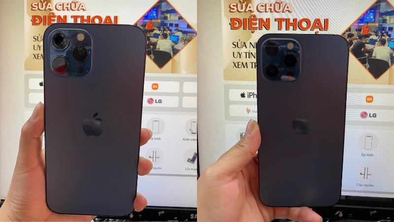 Thay kính camera sau iphone 12 promax