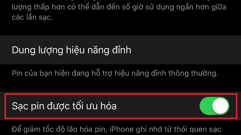 Cách bật tối ưu hoá sạc pin trên iPhone