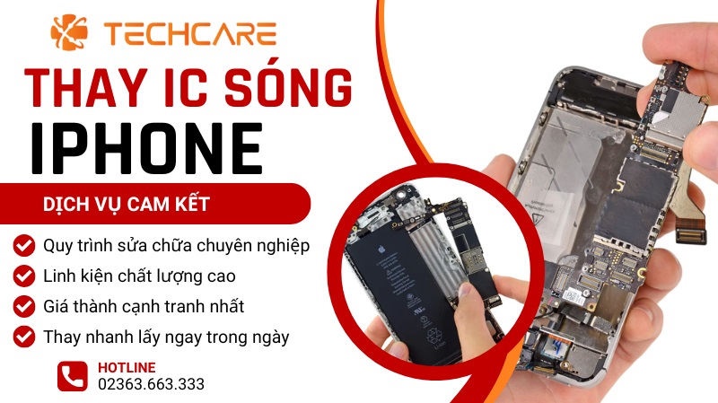 Lý do nên chọn dịch vụ thay IC sóng iPhone tại Techcare?